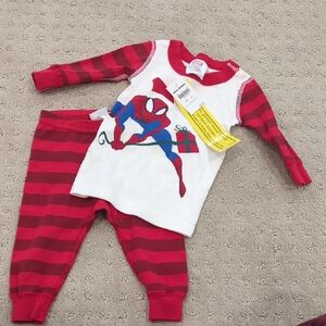 Hanna Andersson Red and White Superhero Costume Set